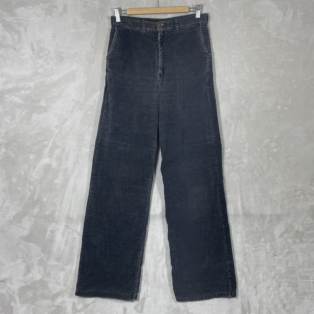 Vintage Corduroy Bell Bottom Flare Bootcut Wide Leg Pants Mens 30x34 Boho Hippie